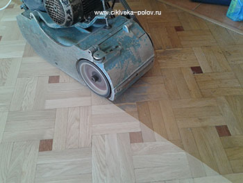 циклевка паркета машиной барабанного типа